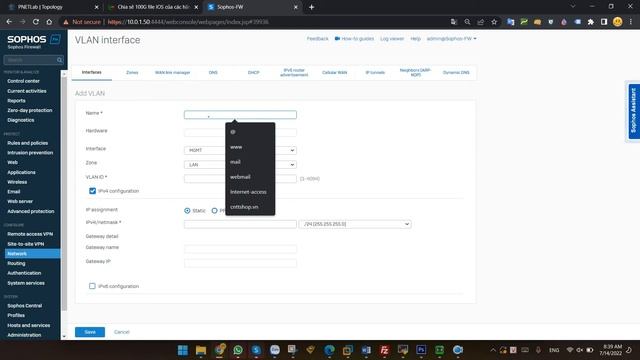 Cấu hình Firewall Sophos XG XGS - Cấu hình Interface, VLAN, DHCP, Route, Policy, NAT trên Sophos смотреть онлайн