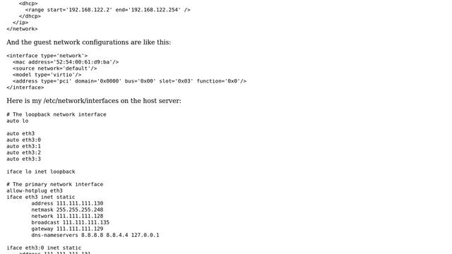 Forwarding traffic to specific IP to a KVM guest смотреть онлайн