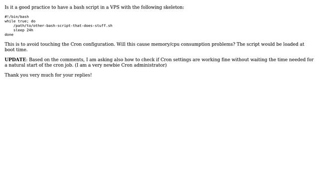 DevOps & SysAdmins: bash script while true + sleep 24 hours + single command VS Cron смотреть онлайн