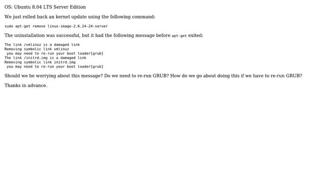 DevOps & SysAdmins: Damaged /vmlinuz and /initrd.img symbolic links after Kernel uninstall смотреть онлайн