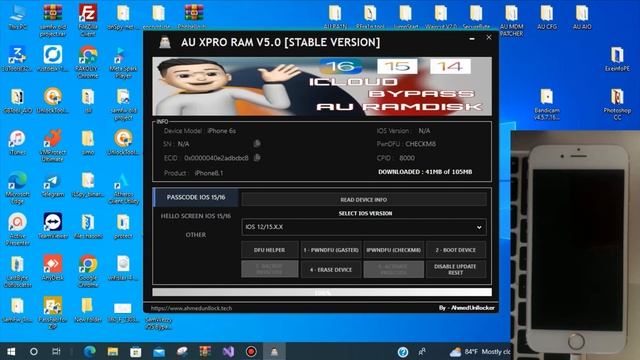 NEW TOOL REMOVE ICLOUD AU XPRO RAMDISK HELLO BAYPASS IOS 15/16.X IPHONE 6 TO X (STABLE VERSION)
