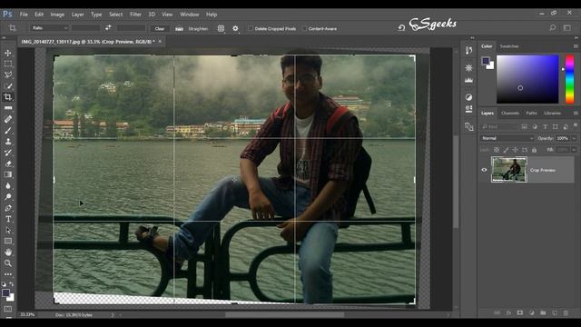 Photoshop Tutorials #9 Straightening and Content Aware (हिन्दी) смотреть онлайн