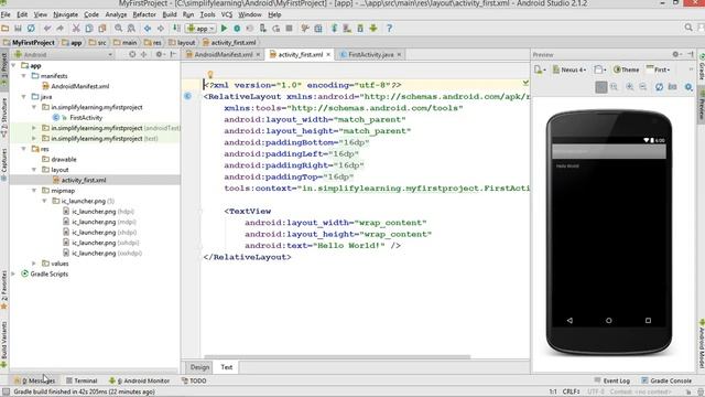 Create first Android Application смотреть онлайн