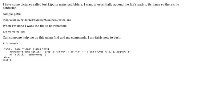 Unix & Linux: Append path to filename смотреть онлайн