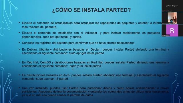 Exposicon de linux comando parted GRUPO #3 смотреть онлайн