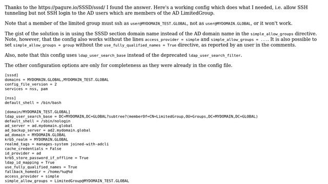 Unix & Linux: Setting login shell in SSS configuration for users from Active Directory смотреть онлайн