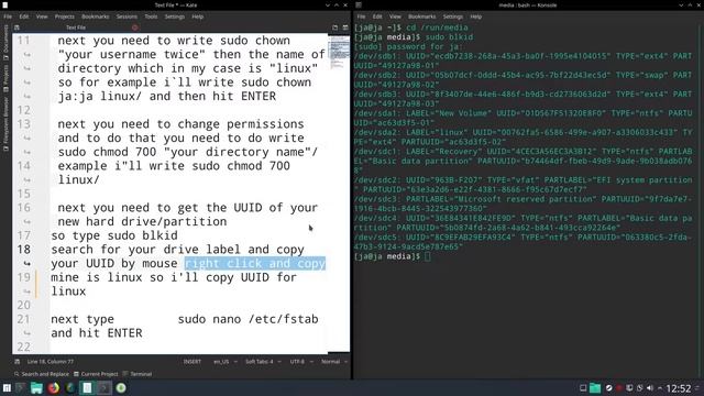 How to mount partition or Second Hard Disk Drive for read and writing in any Linux смотреть онлайн