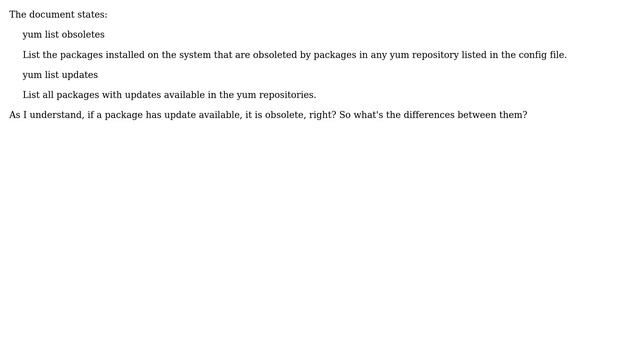 Unix & Linux: What's the differences between yum list updates and yum list obsoletes? смотреть онлайн