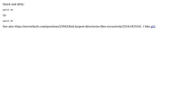 What's a programme that cron's like mlocate, reads like htop and shows me my filesystem usage? смотреть онлайн