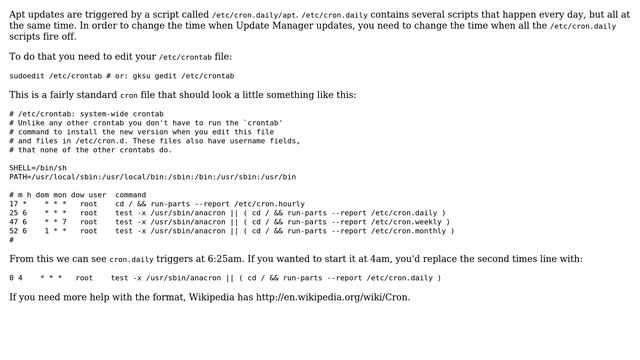 Ubuntu: Is there a way to change what time the update manager checks for updates? (2 Solutions!!) смотреть онлайн