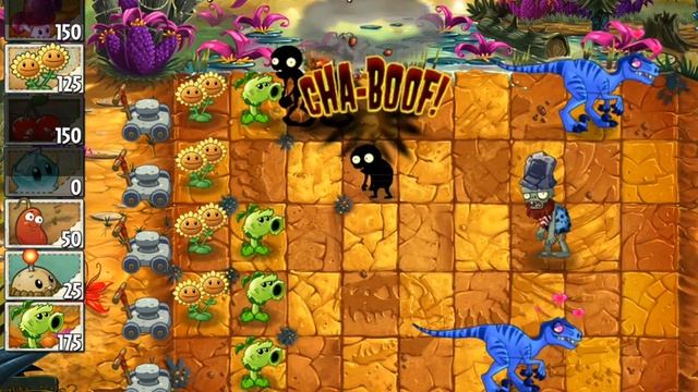 Plants vs. Zombies 2 .jurassic marsh dino on our side ipad ios gameplay смотреть онлайн