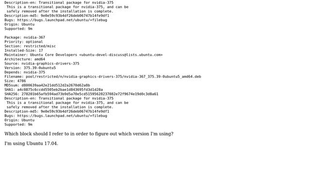 Ubuntu: How to figure out the package version from "apt-cache show" output if there's two packages? смотреть онлайн