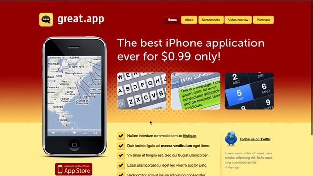 iPhone App Web Template - #1 смотреть онлайн
