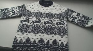 Вязание жаккард мужской свитер