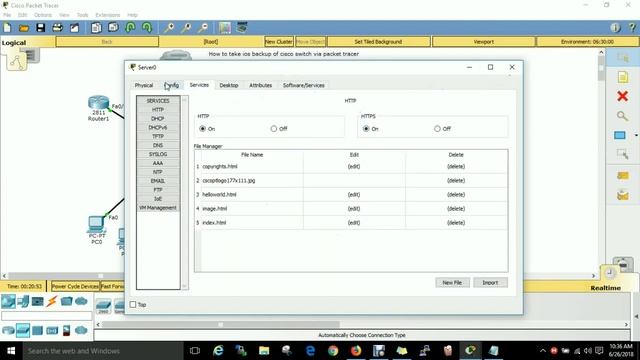 Backup a config file & IOS to TFTP server using Packet Tracer смотреть онлайн