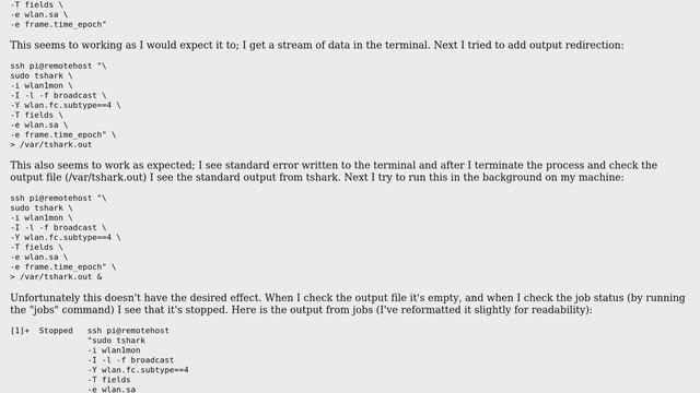 Unix & Linux: Redirecting output of running process via SSH in background смотреть онлайн