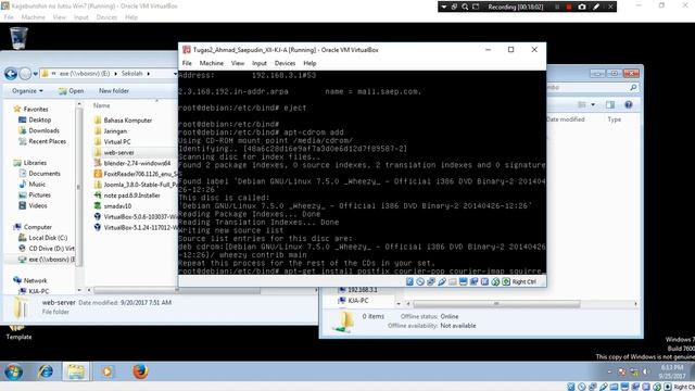 Install Debian 7 5 dan Konfigurasi DNS, Web Server (Joomla), dan Web Mail oleh Ahmad Saepudin смотреть онлайн