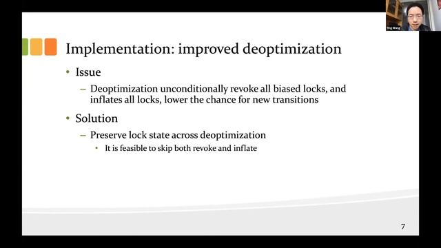 MoreVMs’20: “Enhancement of OpenJDK Biased Locking for Infrequent Lock Contention” by Ting Wang смотреть онлайн