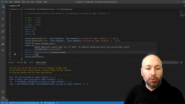 Alper ile C# - B003 - Tam Sayı Tipleri #dotnet #csharp смотреть онлайн