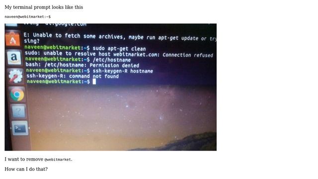 Unix & Linux: How can I remove hostname part in terminal prompt? смотреть онлайн