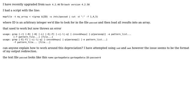 Unix & Linux: Bash Syntax for Using GREP to Extract Text from File and Store in an Array смотреть онлайн