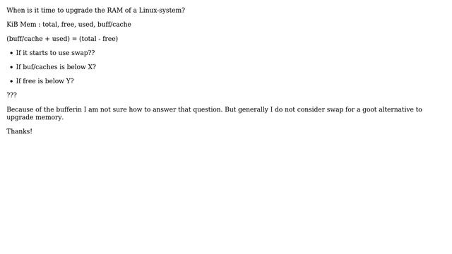 Unix & Linux: Linux: When time to upgrade RAM смотреть онлайн
