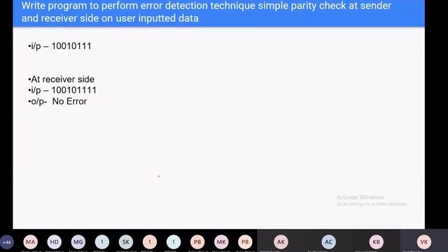 DCN Practical on Error Detection Technique: Simple Parity Part-I смотреть онлайн