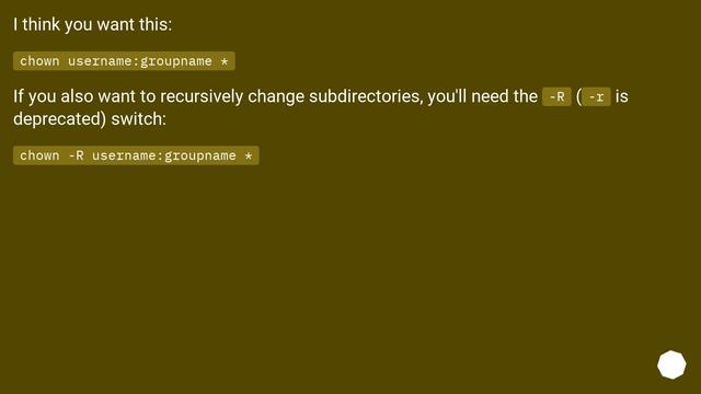 How to chown/chmod all files in current directory? смотреть онлайн