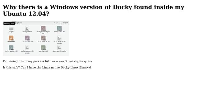 Ubuntu: What is Docky.exe in /usr/lib/docky/plugins? смотреть онлайн