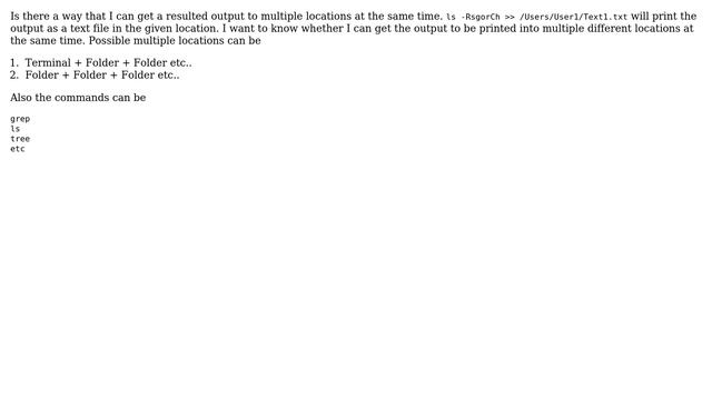 Unix & Linux: How to get an output results as text to more than one location at once? смотреть онлайн