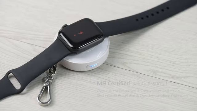 CHOETECH 900mAh Wireless Apple Watch Power Bank Apple MFi Certified Wireless Charger Keychain смотреть онлайн
