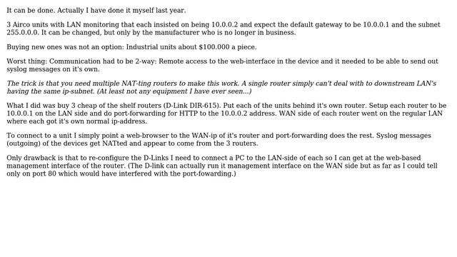 What's the best way to accomodate multiple devices that all want to use the same fixed IP... смотреть онлайн