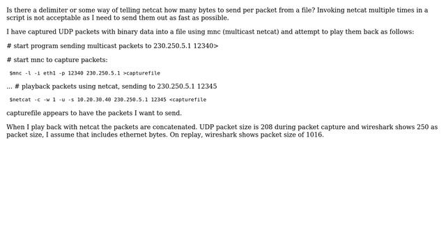 Unix & Linux: Packet delimiter in netcat source file смотреть онлайн