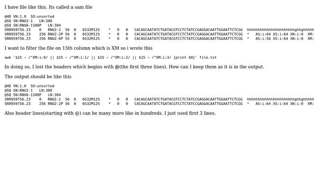 Unix & Linux: putting headers back after awk command смотреть онлайн