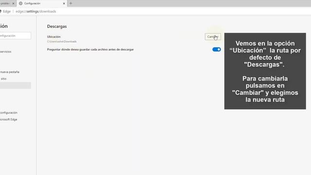 📁 Cómo ver y cambiar la carpeta de DESCARGAS en EDGE Chromium смотреть онлайн