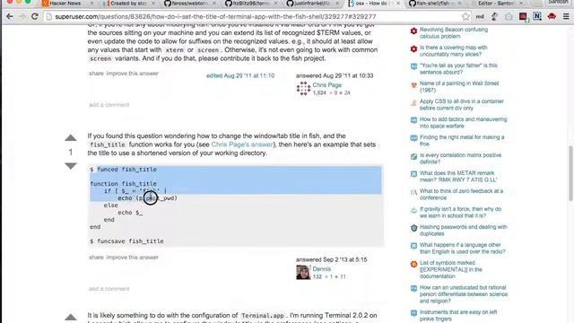 Set custom title bar on iTerm running fish смотреть онлайн