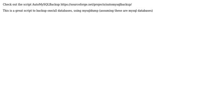Daily Weekly and Monthly DB backup with logrotate? (4 Solutions!!) смотреть онлайн