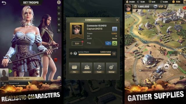 Kiss of War (Official Launch) Gameplay Android | New Mobile Game смотреть онлайн