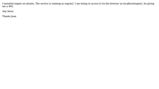 Unix & Linux: I install nagois, not showing up on localhost/nagois смотреть онлайн