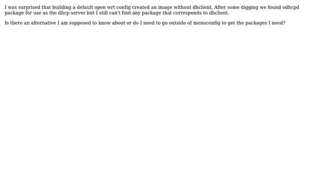 Unix & Linux: Does openwrt have a dhcp client? смотреть онлайн