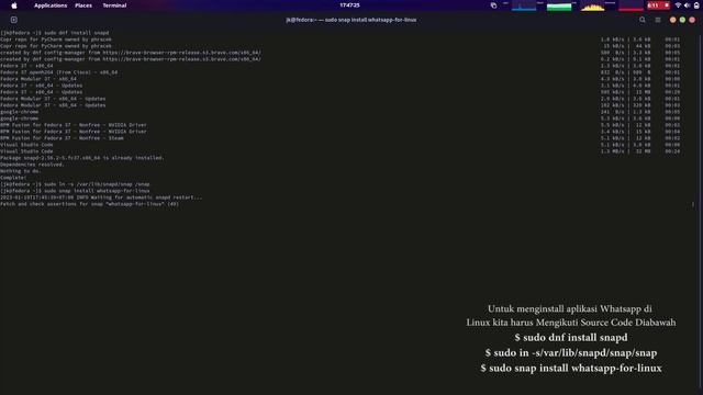 CARA INSTALL WHATSAPP DI LINUX смотреть онлайн