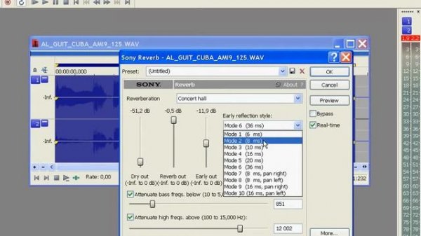 Реверберация в Sound Forge Pro 10   Урок 41