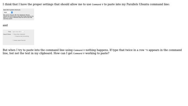 Apple: How to use cmd + V to paste into a Ubuntu VM in Parallels? смотреть онлайн