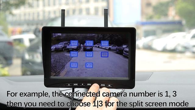 How to Switch KOBANOICA Backup Camera to Split Screen Mode смотреть онлайн