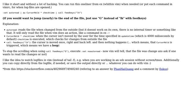 How do I make Vim behave like "tail -f"? (7 Solutions!!) смотреть онлайн