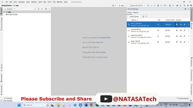 #Solution - 10 | Emulator Process for AVD has terminated error | #androidstudio #natasatech смотреть онлайн