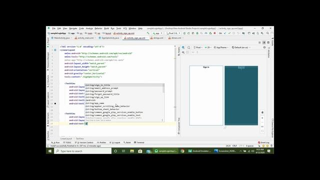 Android Studio Tutorial - Sign Up UI (2020) смотреть онлайн