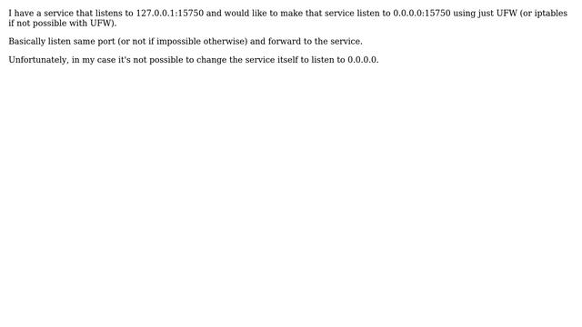 Exposing service listening to localhost, to public using UFW/iptables смотреть онлайн