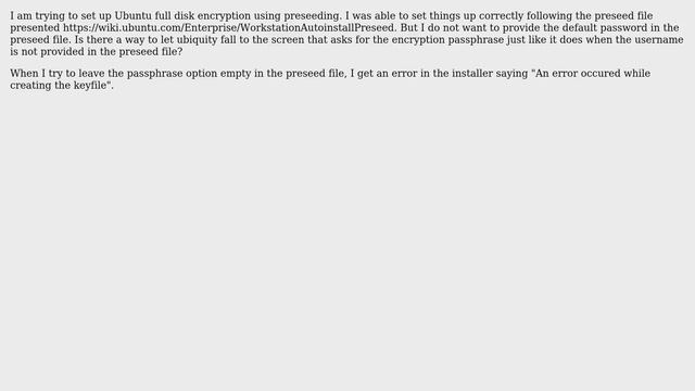 Ubuntu: Preseed Ubuntu installation with full disk encryption смотреть онлайн