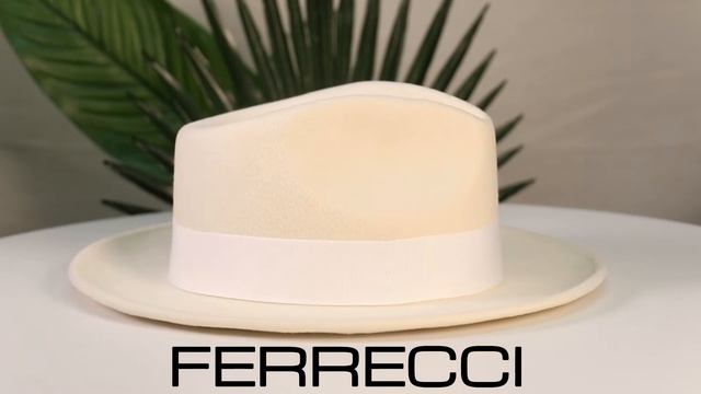 Ferrecci 100% Australian Wool Off-White Crushable Fedora Hat смотреть онлайн